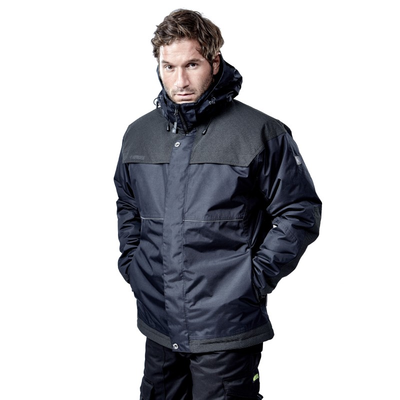 Apache ATS Padded Waterproof Jacket Black Workwear